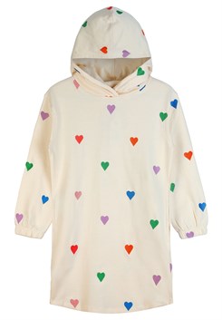 The New Heart LS sweatdress - White Swan